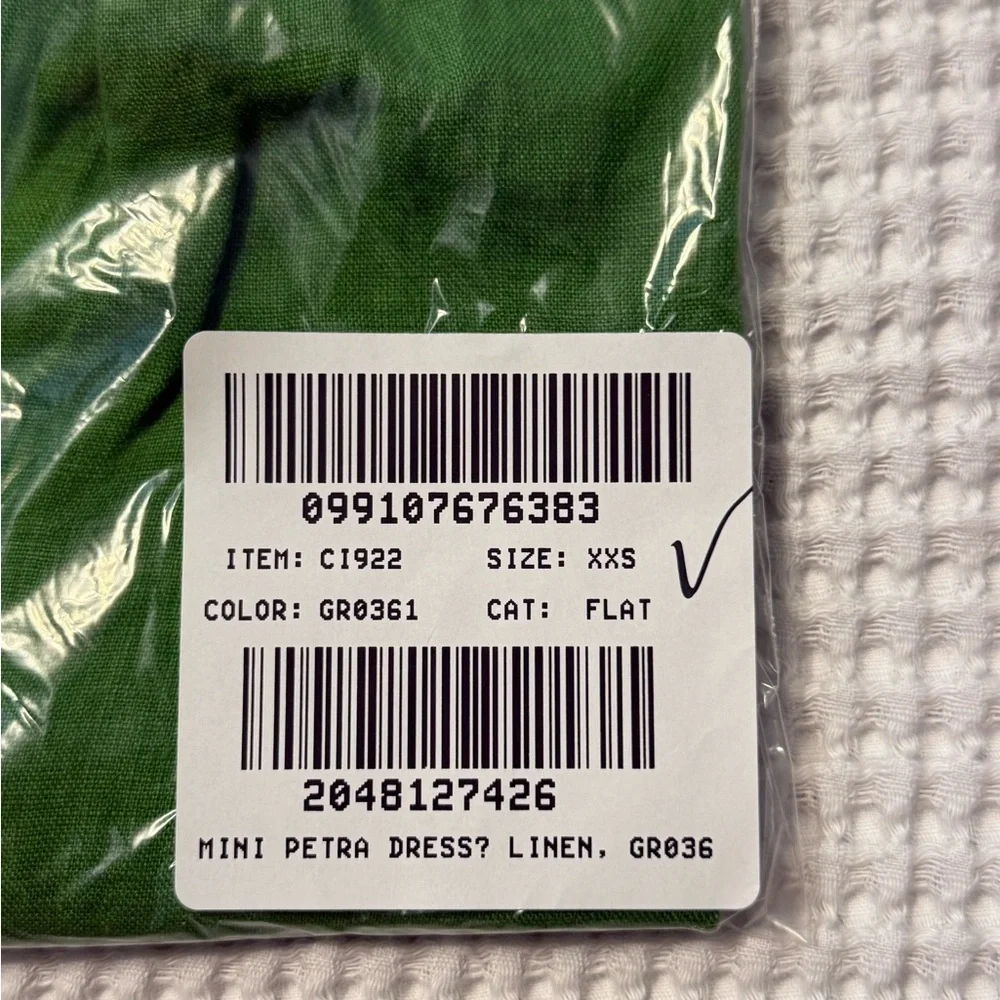 J. Crew Womens Petra Mini Linen Dress NWT XXS Kelly Green